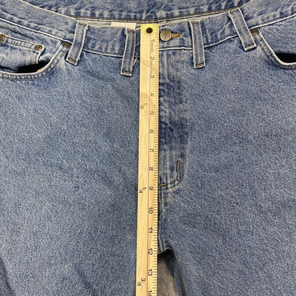 Carhartt Jeans Men's 42x29 Blue Distressed Faded Denim‎ Workwear American - Picture 5 of 11